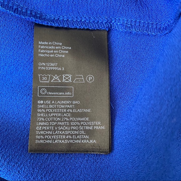 Blue Lace Divided Dress - Picture 6 of 8